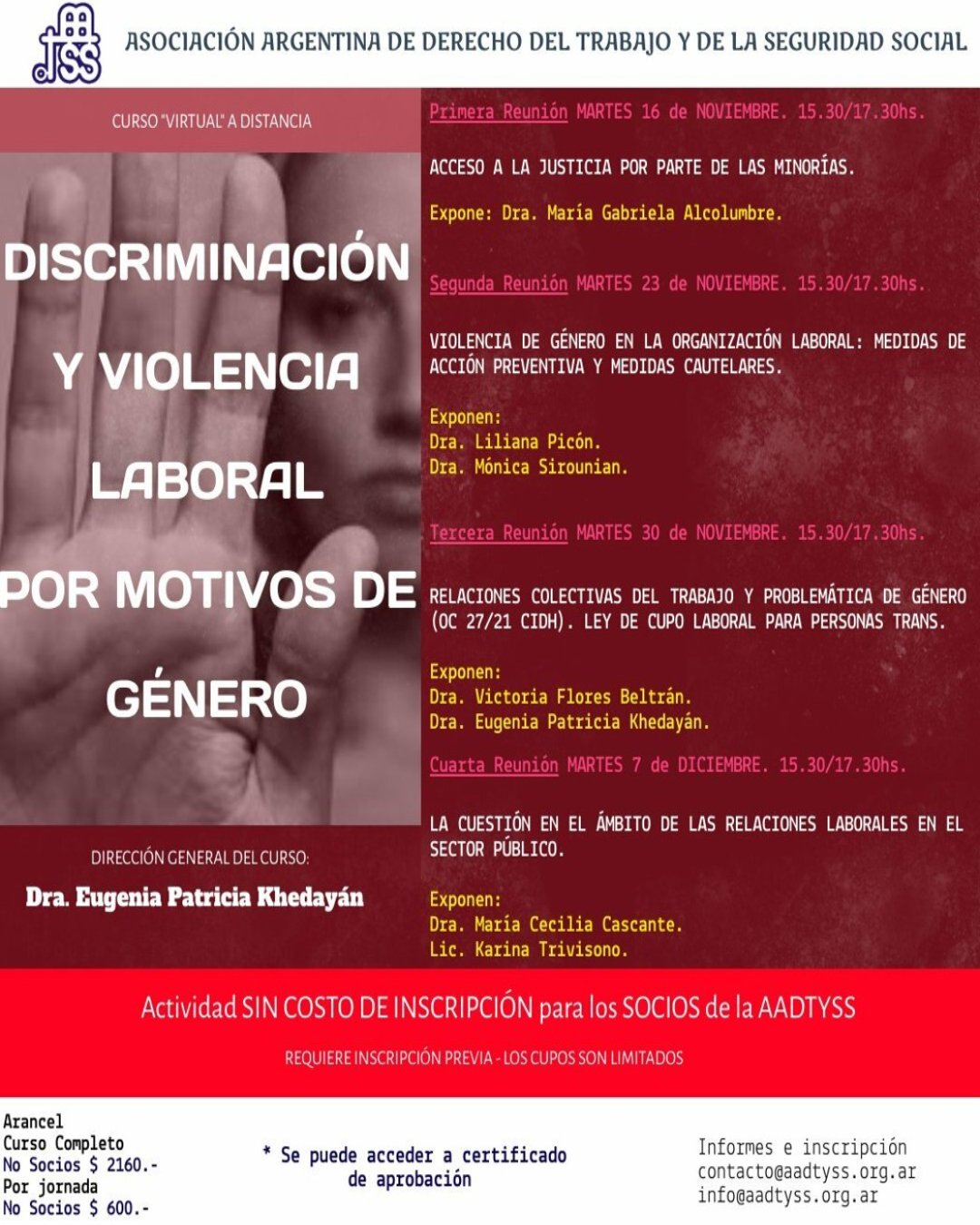 AADTYSS - Discriminación y violencia laboral por motivos de género